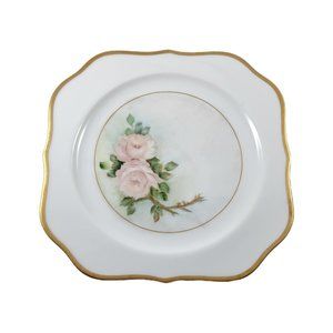 Noritake China Japan Plate Luncheon Side Goldray Rose Decorative Antique 8" Rare